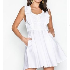 Free People Half Moon Ruffled Dress with Pockets
